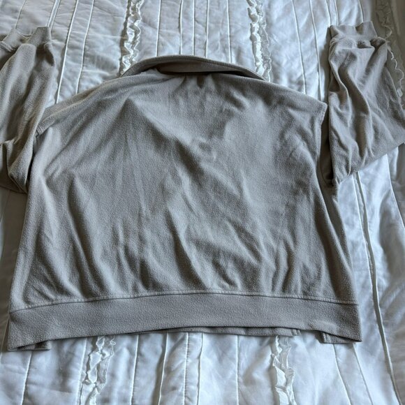 Mod Ref Womans Cream Button Collared Pullover Long Sleeve Top - Picture 4 of 7